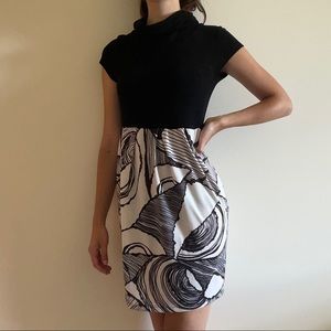 Twenty One Black and White Cowl Neck Dress